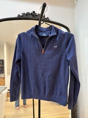 Vineyard Vines Men's Navy Half-Zip Pullover Sweater